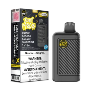 Flavour Beast Beast Mode 8K Disposable Vape: Bussin Banana Ice (16 mL) product image at Vapelite Ottawa