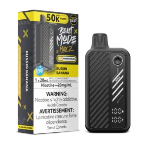 Flavour Beast Beast Mode Max 2 Disposable Vape: Bussin Banana (20 mL) product image at Vapelite Ottawa