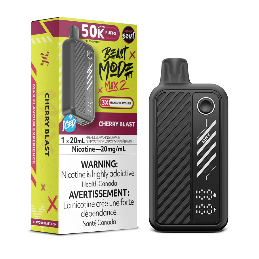 Flavour Beast Beast Mode Max 2 Disposable Vape: Cherry Blast (20 mL) product image at Vapelite Ottawa