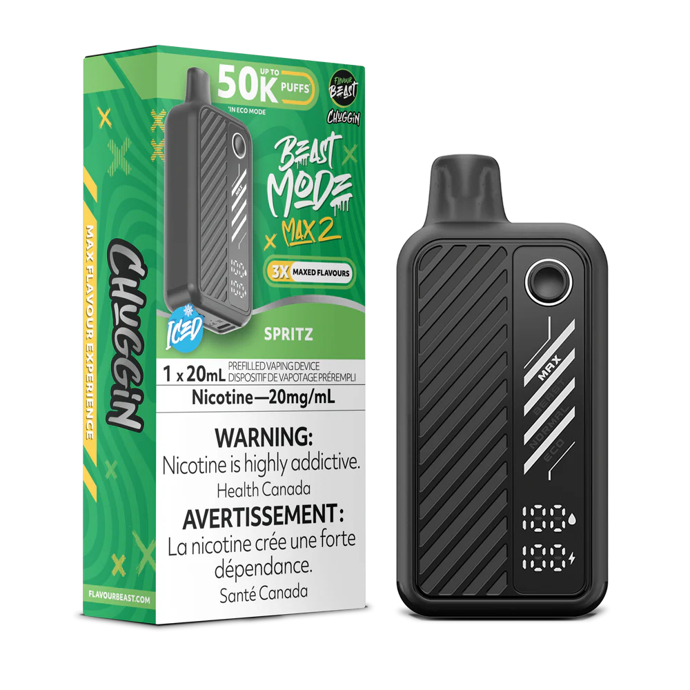 Flavour Beast Beast Mode Max 2 Disposable Vape: Chuggin' Spritz (20 mL) product image at Vapelite Ottawa
