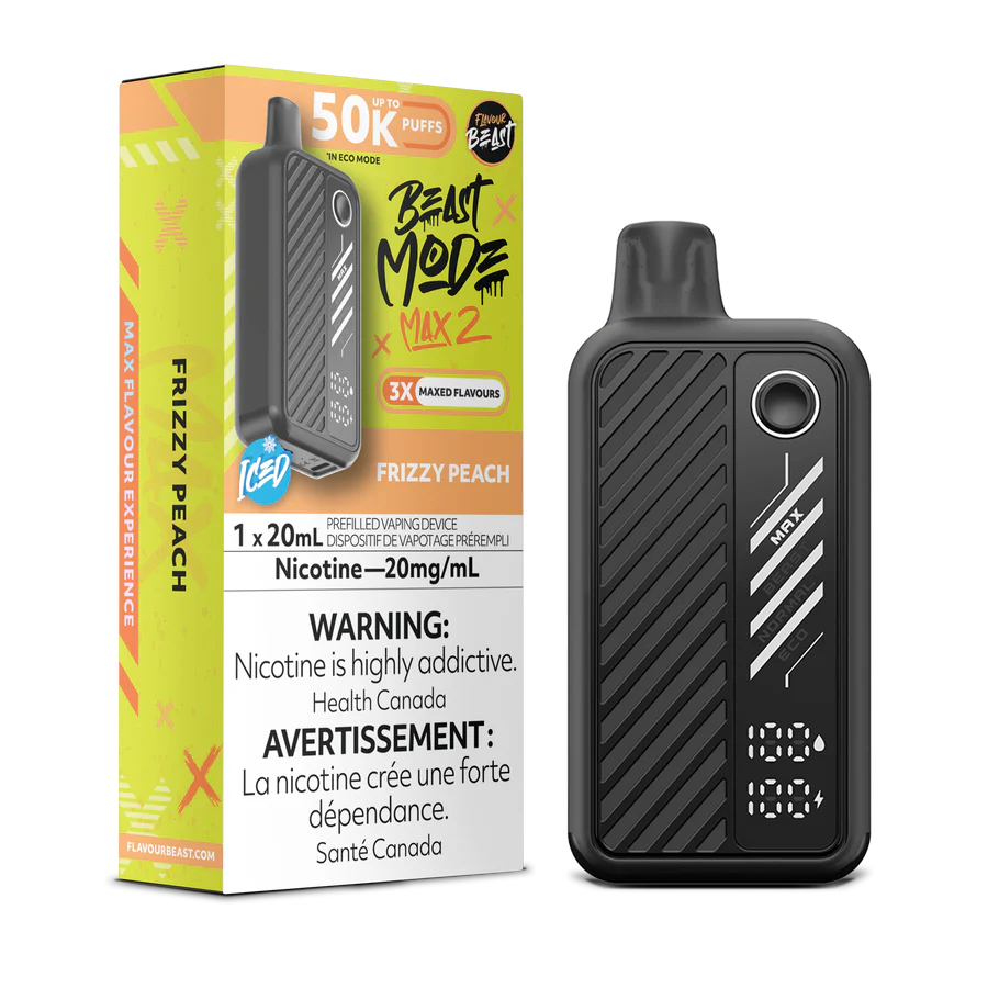 Flavour Beast Beast Mode Max 2 Disposable Vape: Frizzy Peach (20 mL) product image at Vapelite Ottawa