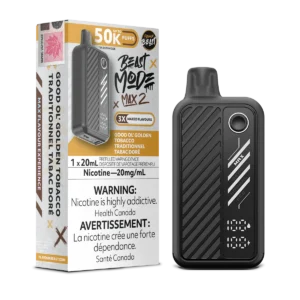 Flavour Beast Beast Mode Max 2 Disposable Vape: Good Ol' Golden Tobacco (20 mL) product image at Vapelite Ottawa