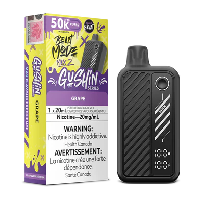Flavour Beast Beast Mode Max 2 Disposable Vape: Gushin Grape (20 mL) product image at Vapelite Ottawa