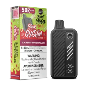 Flavour Beast Beast Mode Max 2 Disposable Vape: Gushin S. Cherry Watermelon (20 mL) product image at Vapelite Ottawa