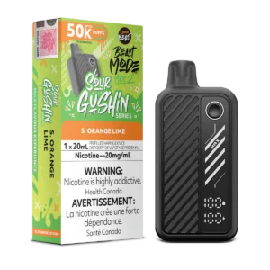 Flavour Beast Beast Mode Max 2 Disposable Vape: Gushin S. Orange Lime (20 mL) product image at Vapelite Ottawa