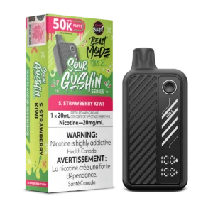 Flavour Beast Beast Mode Max 2 Disposable Vape: Gushin S. Strawberry Kiwi (20 mL) product image at Vapelite Ottawa