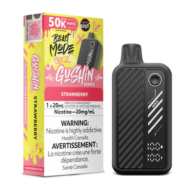 Flavour Beast Beast Mode Max 2 Disposable Vape: Gushin Strawberry (20 mL) product image at Vapelite Ottawa