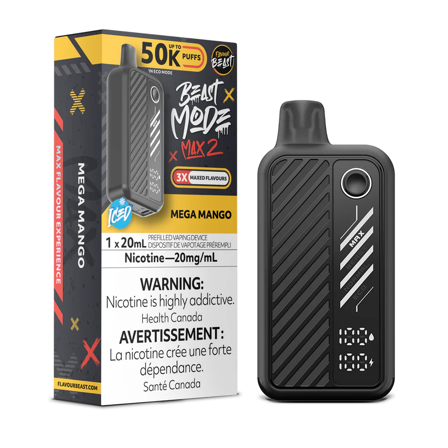 Flavour Beast Beast Mode Max 2 Disposable Vape: Mega Mango (20 mL) product image at Vapelite Ottawa