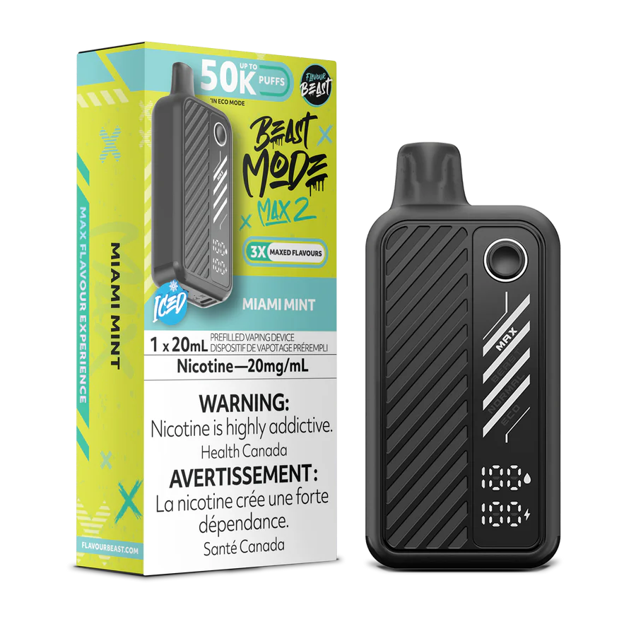 Flavour Beast Beast Mode Max 2 Disposable Vape: Miami Mint (20 mL) product image at Vapelite Ottawa