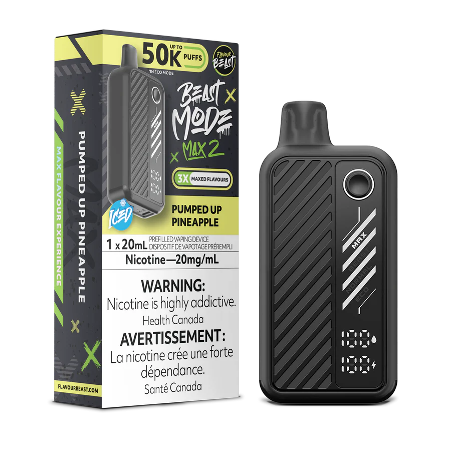 Flavour Beast Beast Mode Max 2 Disposable Vape: Pumped Up Pineapple (20 mL) product image at Vapelite Ottawa
