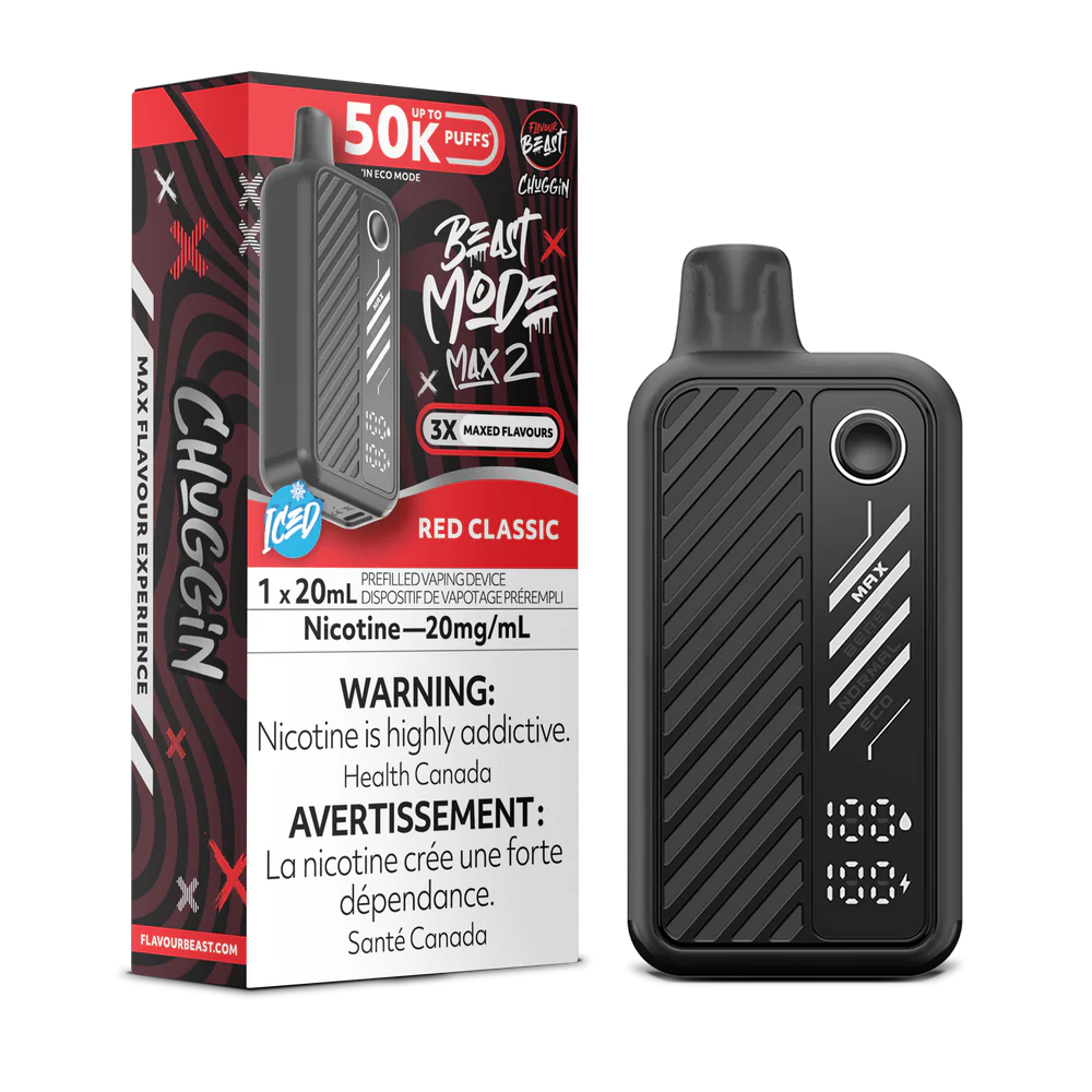 Flavour Beast Beast Mode Max 2 Disposable Vape: Red Classic (20 mL) product image at Vapelite Ottawa