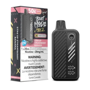 Flavour Beast Beast Mode Max 2 Disposable Vape: Str8 Up Strawberry Banana (20 mL) product image at Vapelite Ottawa