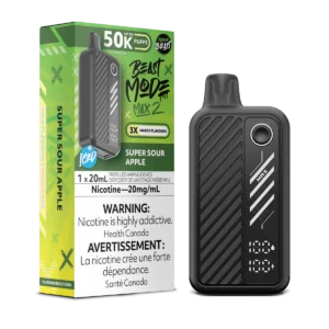 Flavour Beast Beast Mode Max 2 Disposable Vape: Super Sour Apple (20 mL) product image at Vapelite Ottawa