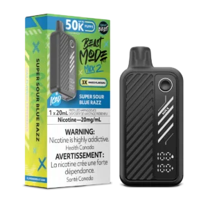 Flavour Beast Beast Mode Max 2 Disposable Vape: Super Sour Blue Razz (20 mL) product image at Vapelite Ottawa
