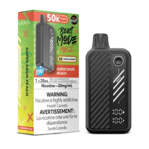 Flavour Beast Beast Mode Max 2 Disposable Vape: Super Sour Peach (20 mL) product image at Vapelite Ottawa