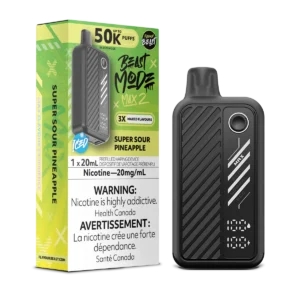 Flavour Beast Beast Mode Max 2 Disposable Vape: Super Sour Pineapple (20 mL) product image at Vapelite Ottawa