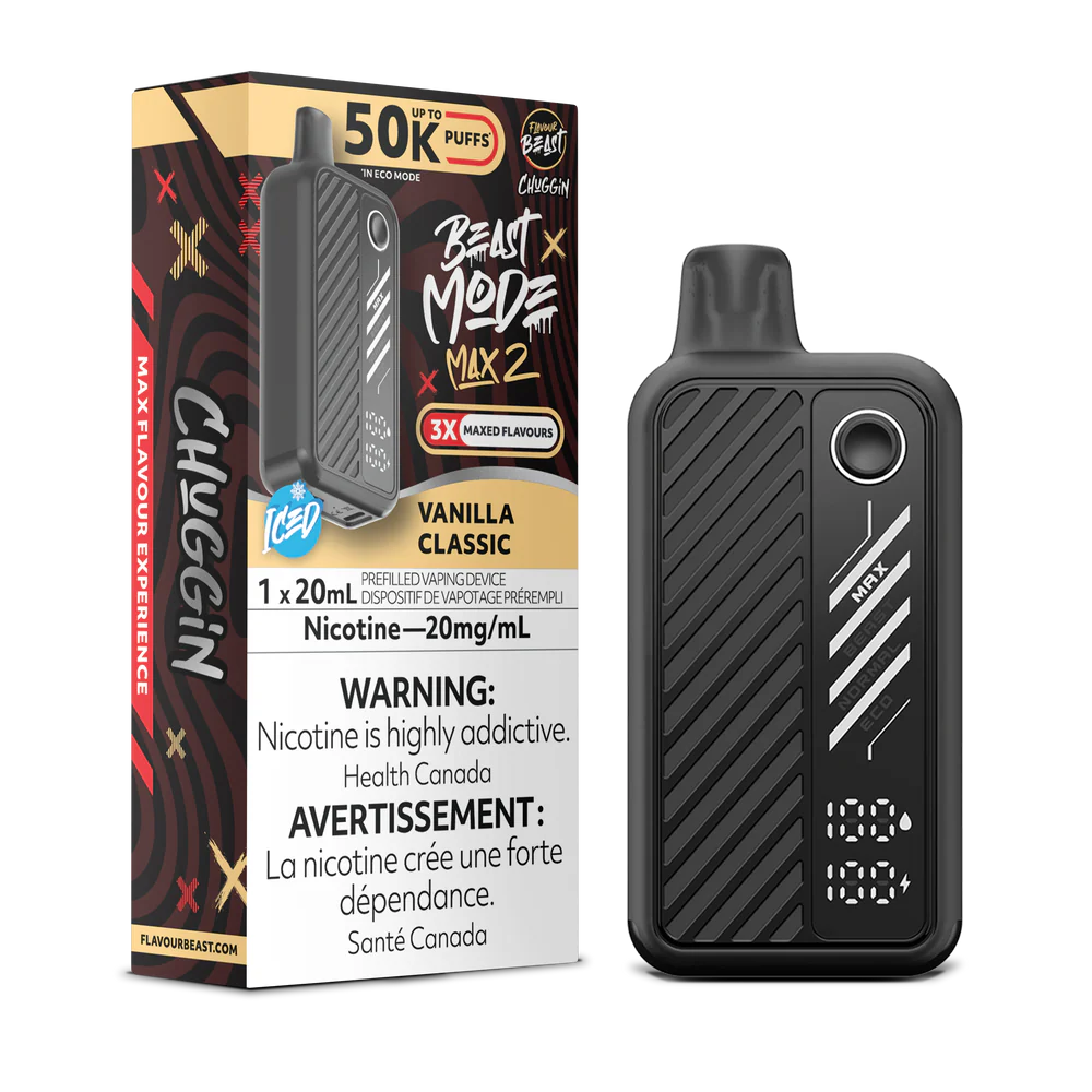 Flavour Beast Beast Mode Max 2 Disposable Vape: Vanilla Classic (20 mL) product image at Vapelite Ottawa