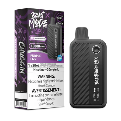 Flavour Beast Beast Mode Max Disposable Vape: Chuggin' Purple Fizz (20 mL) product image at Vapelite Ottawa