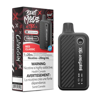 Flavour Beast Beast Mode Max Disposable Vape: Chuggin' Red Classic (20 mL) product image at Vapelite Ottawa
