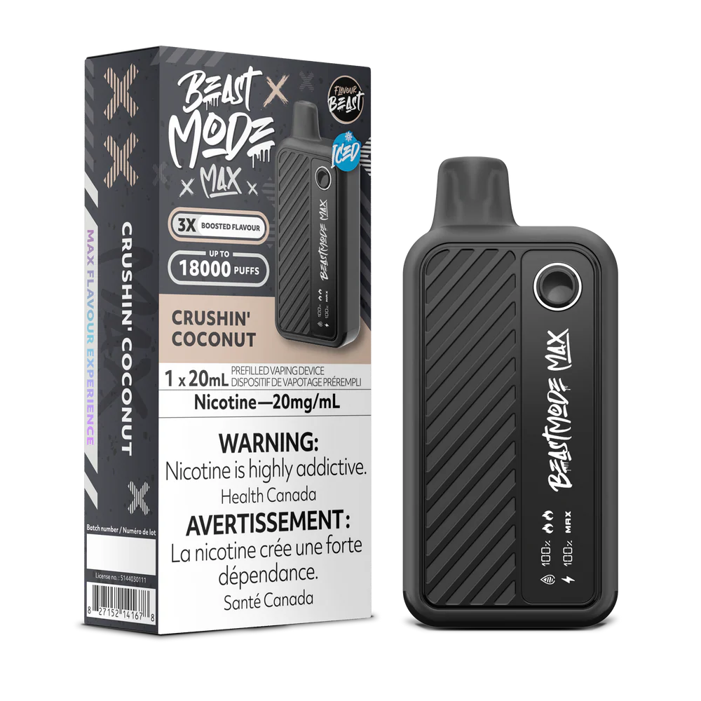 Flavour Beast Beast Mode Max Disposable Vape: Crushin' Coconut (20 mL) product image at Vapelite Ottawa