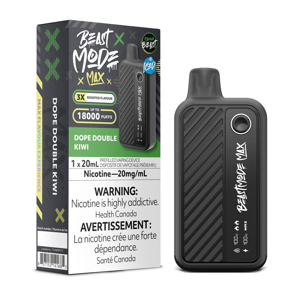 Flavour Beast Beast Mode Max Disposable Vape: Dope Double Kiwi (20 mL) product image at Vapelite Ottawa