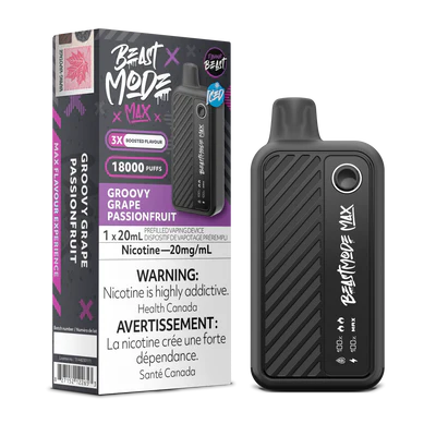Flavour Beast Beast Mode Max Disposable Vape: Groovy Grape Passionfruit (20 mL) product image at Vapelite Ottawa