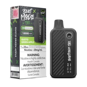 Flavour Beast Beast Mode Max Disposable Vape: Gusto Green Apple (20 mL) product image at Vapelite Ottawa