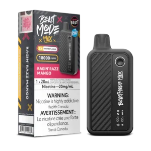Flavour Beast Beast Mode Max Disposable Vape: Ragin' Razz Mango (20 mL) product image at Vapelite Ottawa