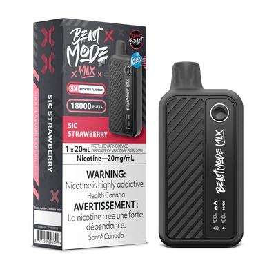 Flavour Beast Beast Mode Max Disposable Vape: Sic Strawberry (20 mL) product image at Vapelite Ottawa