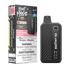 Flavour Beast Beast Mode Max Disposable Vape: Str8 Up Strawberry Banana (20 mL) product image at Vapelite Ottawa