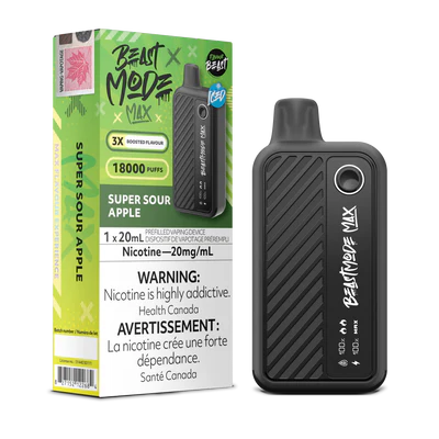 Flavour Beast Beast Mode Max Disposable Vape: Super Sour Apple (20 mL) product image at Vapelite Ottawa