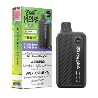 Flavour Beast Beast Mode Max Disposable Vape: Super Sour Blueberry (20 mL) product image at Vapelite Ottawa