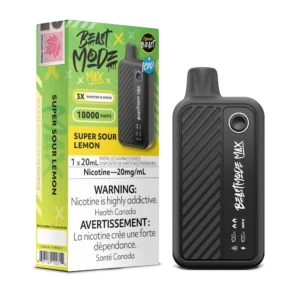 Flavour Beast Beast Mode Max Disposable Vape: Super Sour Lemon (20 mL) product image at Vapelite Ottawa