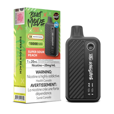Flavour Beast Beast Mode Max Disposable Vape: Super Sour Peach (20 mL) product image at Vapelite Ottawa