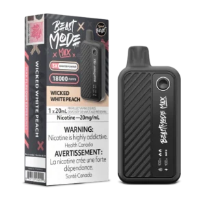 Flavour Beast Beast Mode Max Disposable Vape: Wicked White Peach (20 mL) product image at Vapelite Ottawa