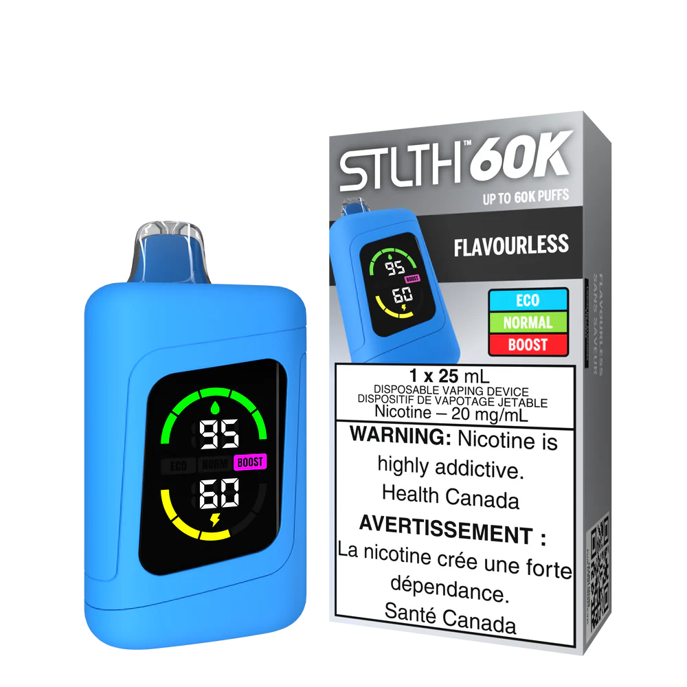 STLTH 60K Disposable Vape: Flavourless product image at Vapelite Ottawa