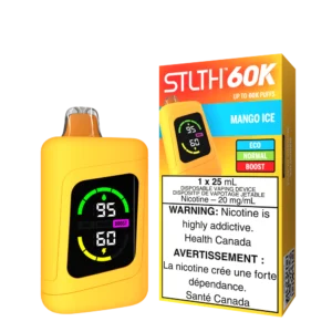 STLTH 60K Disposable Vape: Mango Ice product image at Vapelite Ottawa
