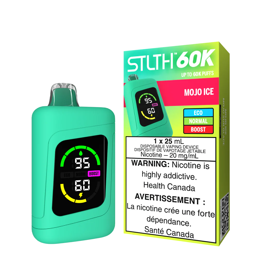 STLTH 60K Disposable Vape: Mojo Ice product image at Vapelite Ottawa