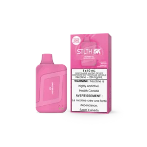 STLTH Box 5K Disposable Vape: Raspberry Ice product image at Vapelite Ottawa