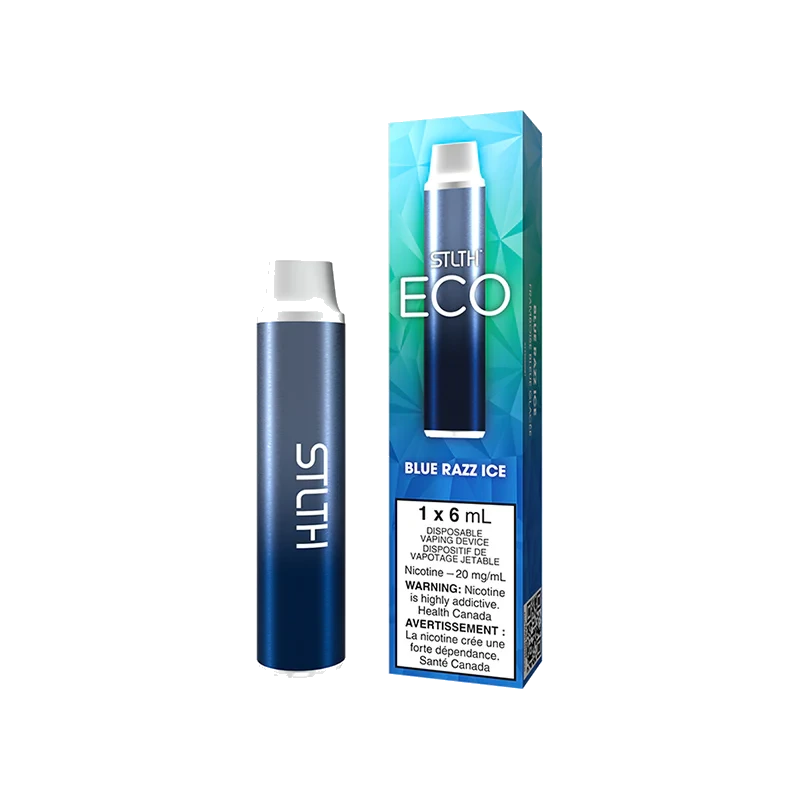 STLTH Eco Disposable Vape: Blue Razz Ice product image at Vapelite Ottawa