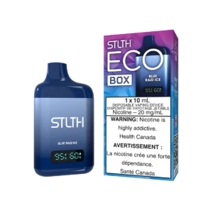 STLTH Eco Box Disposable Vape: Blue Razz Ice product image at Vapelite Ottawa