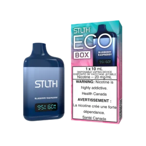 STLTH Eco Box Disposable Vape: Blueberry Raspberry product image at Vapelite Ottawa