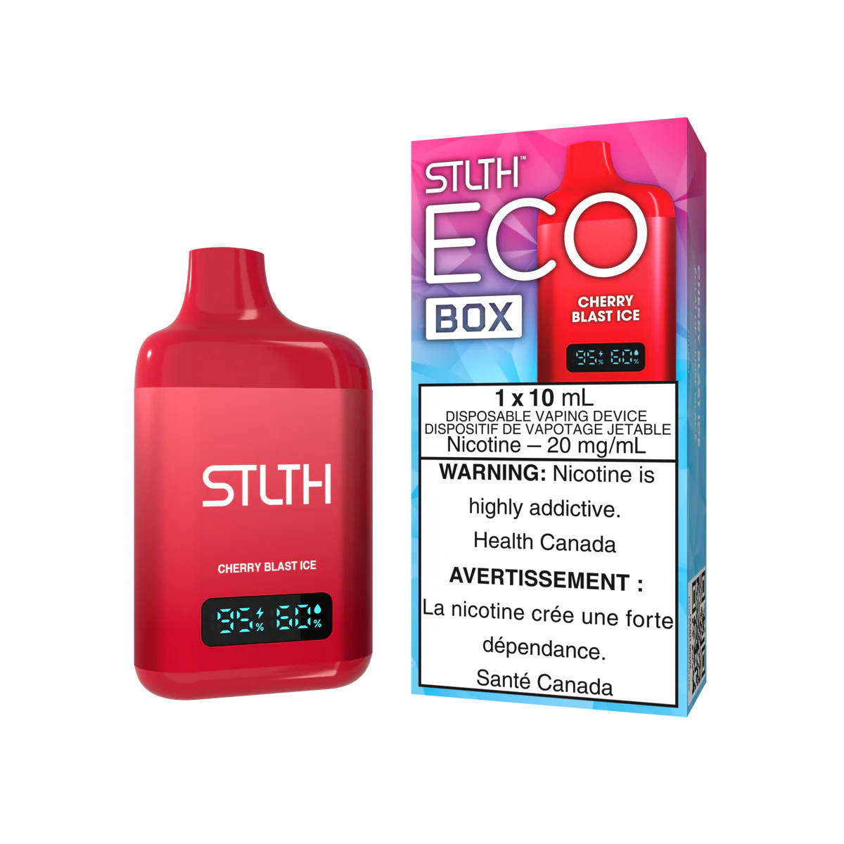 STLTH Eco Box Disposable Vape: Cherry Blast Ice product image at Vapelite Ottawa