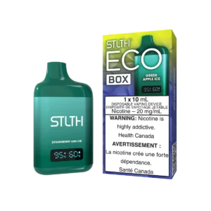 STLTH Eco Box Disposable Vape: Green Apple Ice product image at Vapelite Ottawa