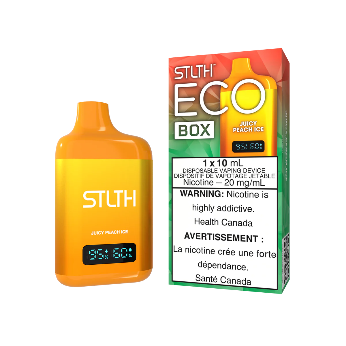 STLTH Eco Box Disposable Vape: Juicy Peach Ice product image at Vapelite Ottawa