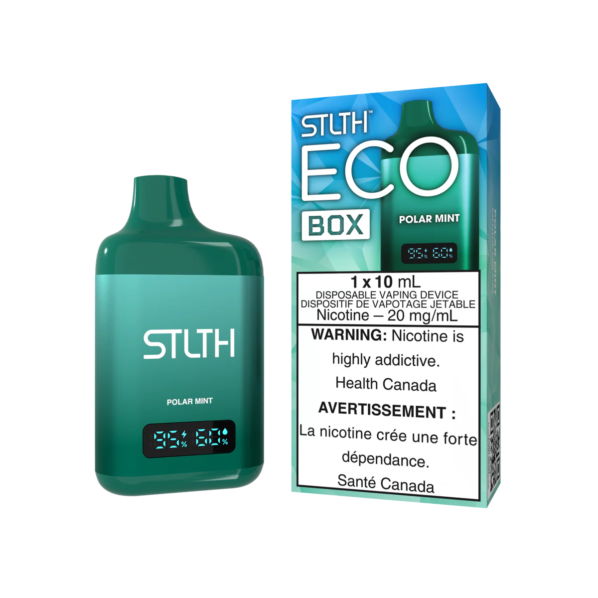 STLTH Eco Box Disposable Vape: Polar Mint product image at Vapelite Ottawa