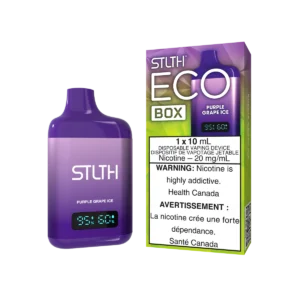 STLTH Eco Box Disposable Vape: Purple Grape Ice product image at Vapelite Ottawa