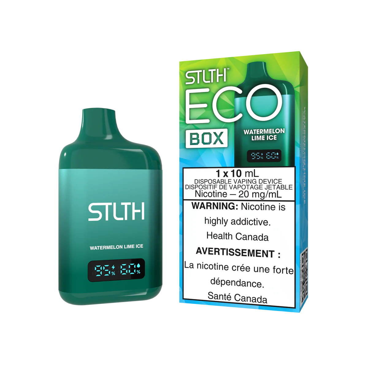 STLTH Eco Box Disposable Vape: Watermelon Lime Ice product image at Vapelite Ottawa