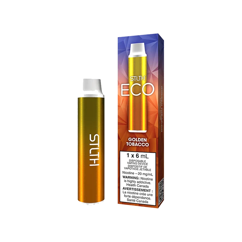 STLTH Eco Disposable Vape: Golden Tobacco product image at Vapelite Ottawa
