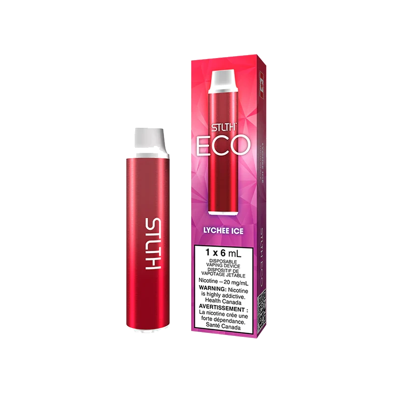STLTH Eco Disposable Vape: Lychee Ice product image at Vapelite Ottawa